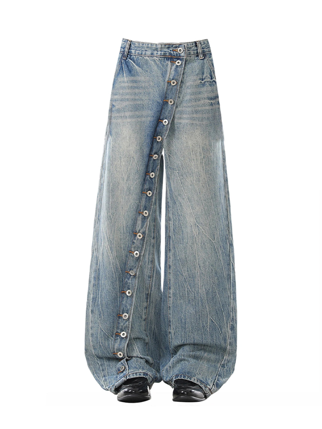 Women's Blue Y2k Wide Jeans Oversize Grunge Jean Pants Vintage Harajuku Baggy Boyfriend Denim Trousers Alternative Clothes 2026