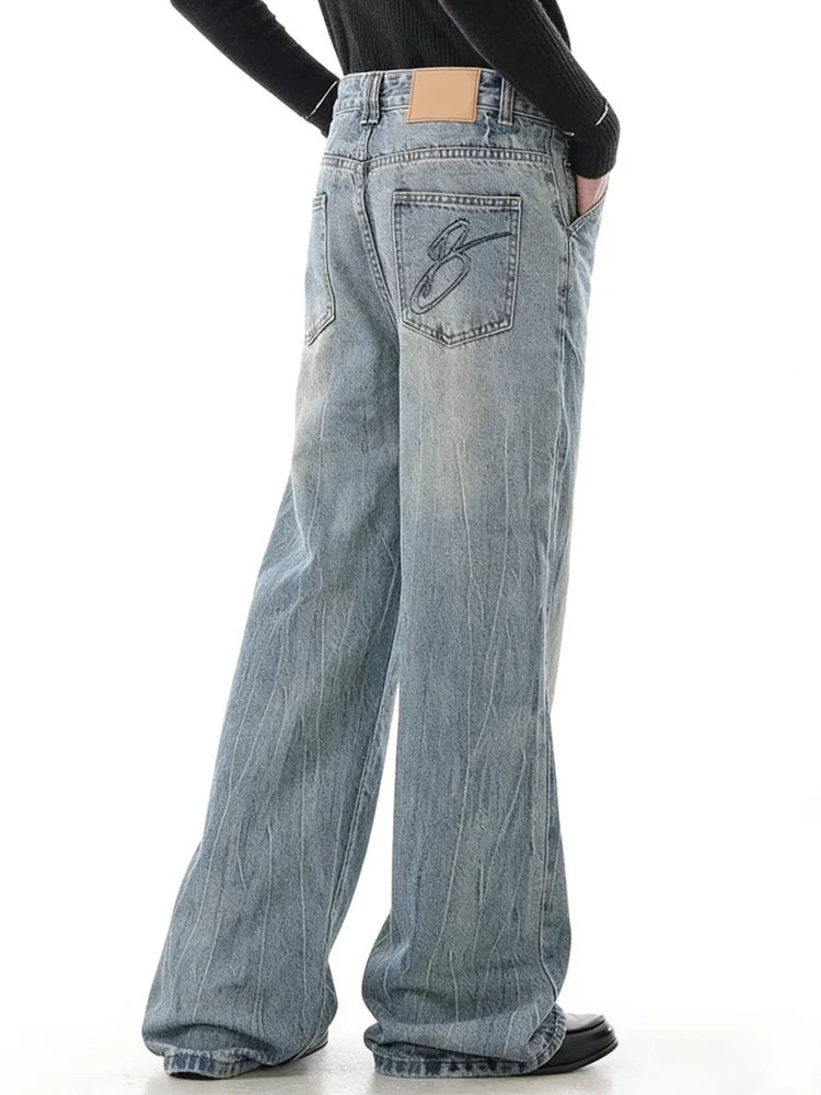 Women's Blue Y2k Wide Jeans Oversize Grunge Jean Pants Vintage Harajuku Baggy Boyfriend Denim Trousers Alternative Clothes 2026